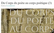 "Du corps du poète au corps poétique" : anthologie du site jeudidesmots.com