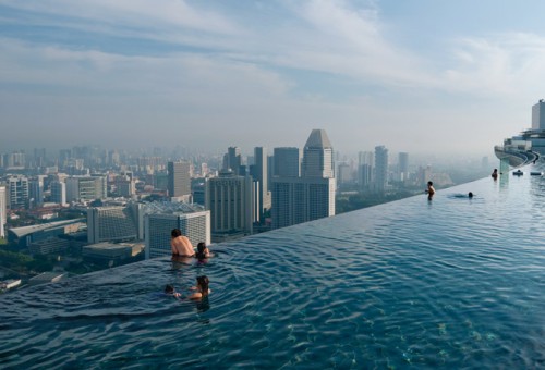 La "piscine de l'infini" de Marina Bay Sands, à Singapour. Photo : Chia Ming Chien
